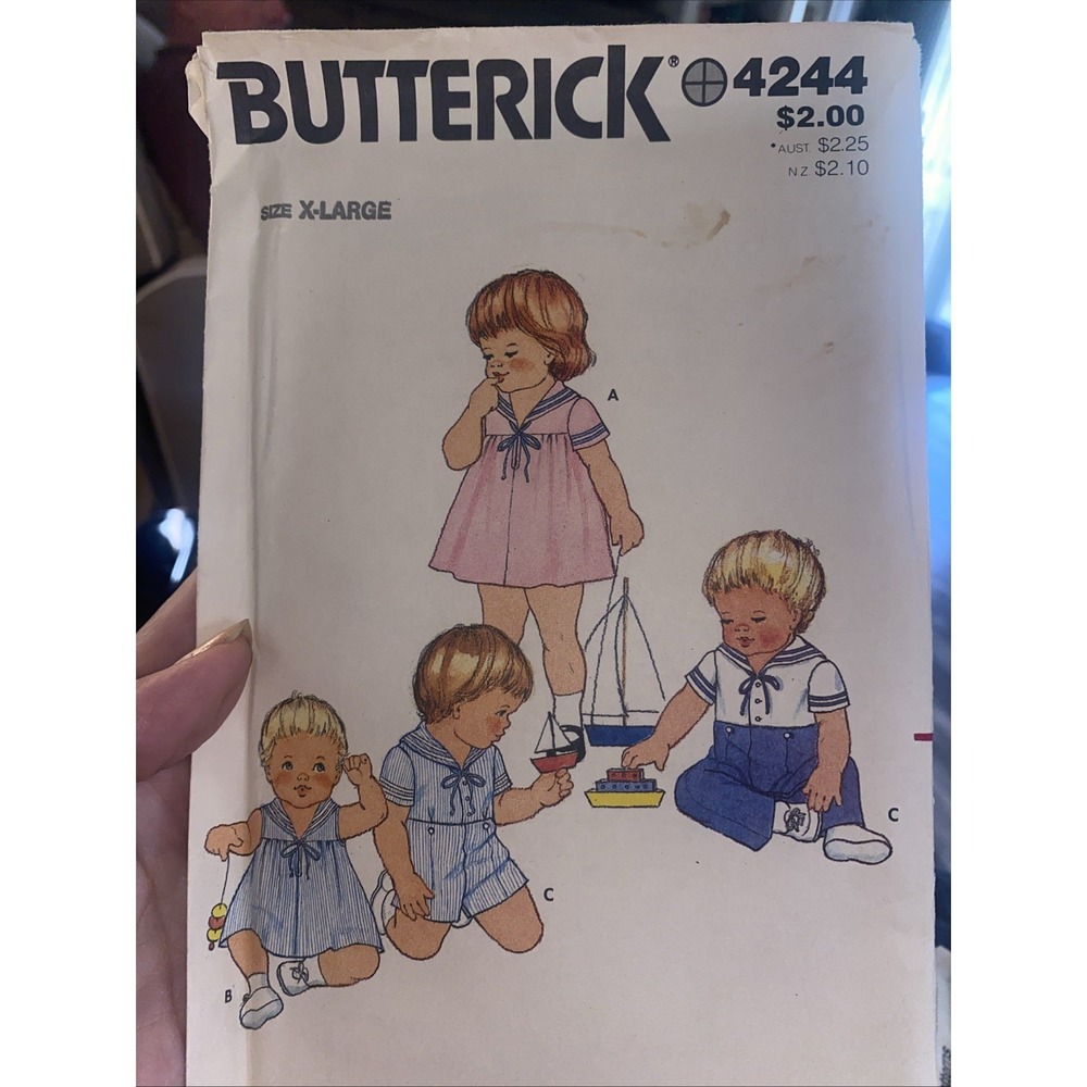 Vintage Butterick 4244 Nautical Sewing Pattern Size X-Large Cut Compl